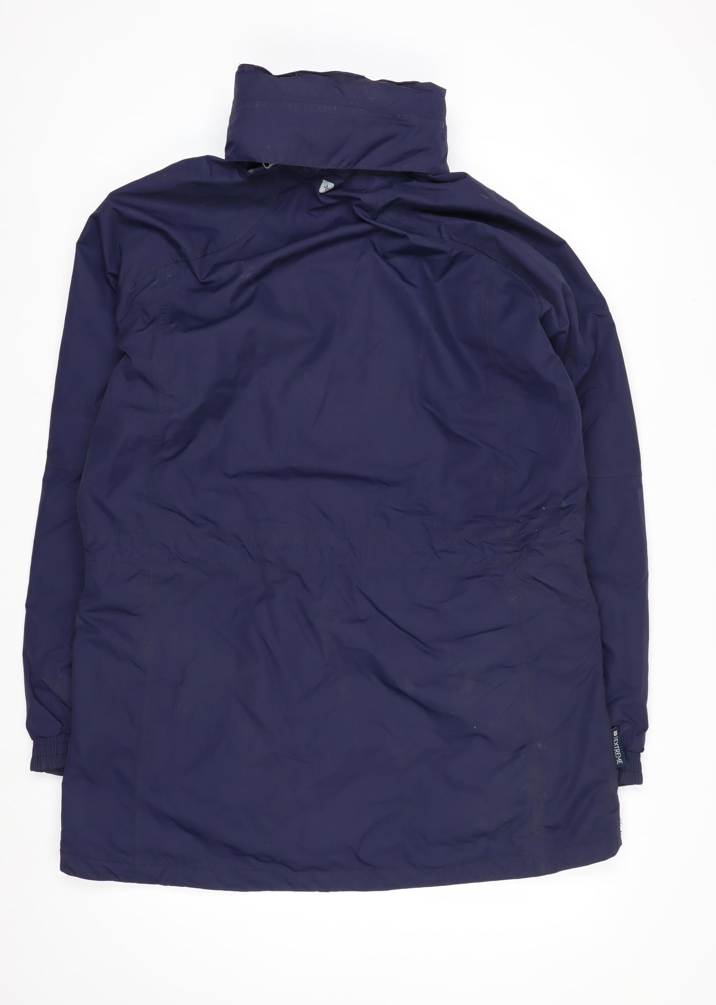 Mountain Warehouse Women Blue Waterproof Long Rain Coat Jacket Size 16