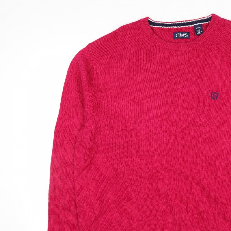 Additional view of Chaps men’s red xl crew neck knit jumper