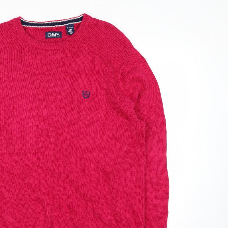Additional view of Chaps men’s red xl crew neck knit jumper