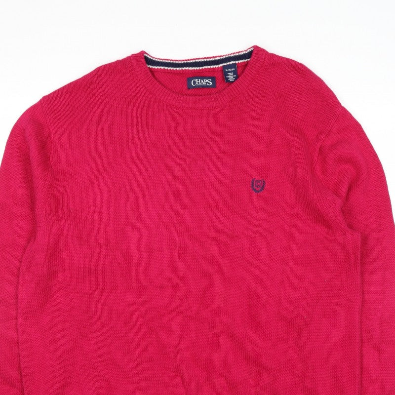 Additional view of Chaps men’s red xl crew neck knit jumper