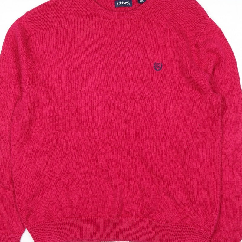 Additional view of Chaps men’s red xl crew neck knit jumper