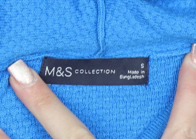 Marks and Spencer Women Bright Blue Full Zip Hoodie Size Small