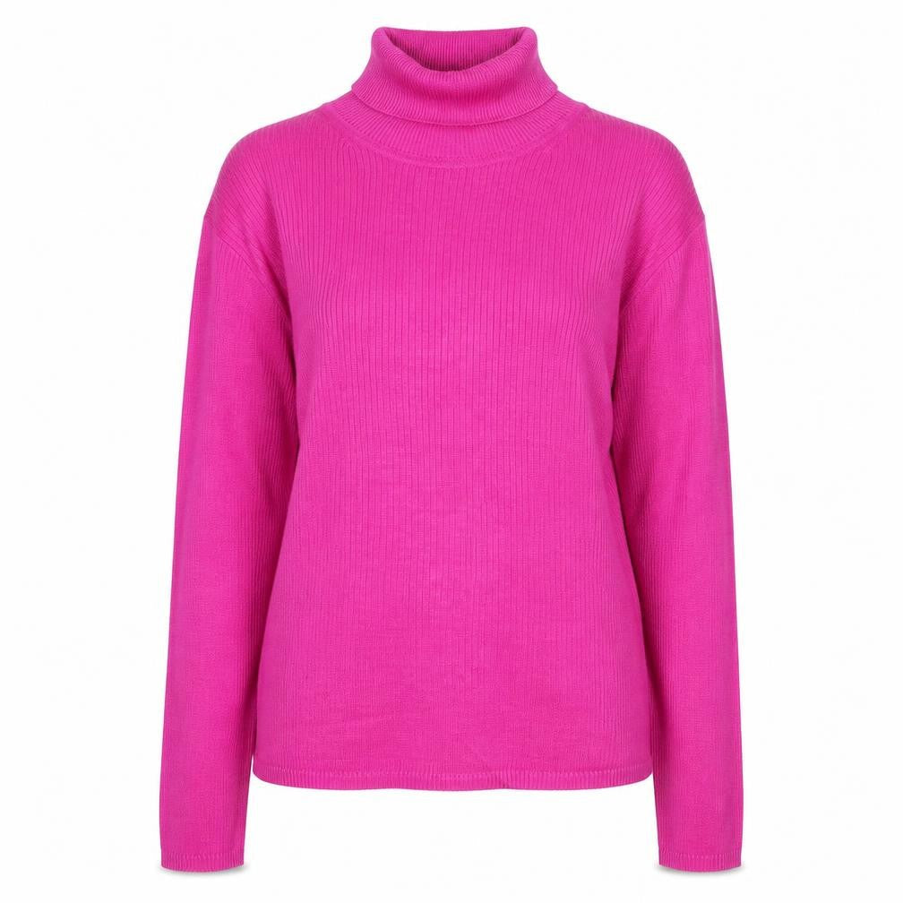 August Silk Womens Pink Roll Neck Long Sleeve Jumper M