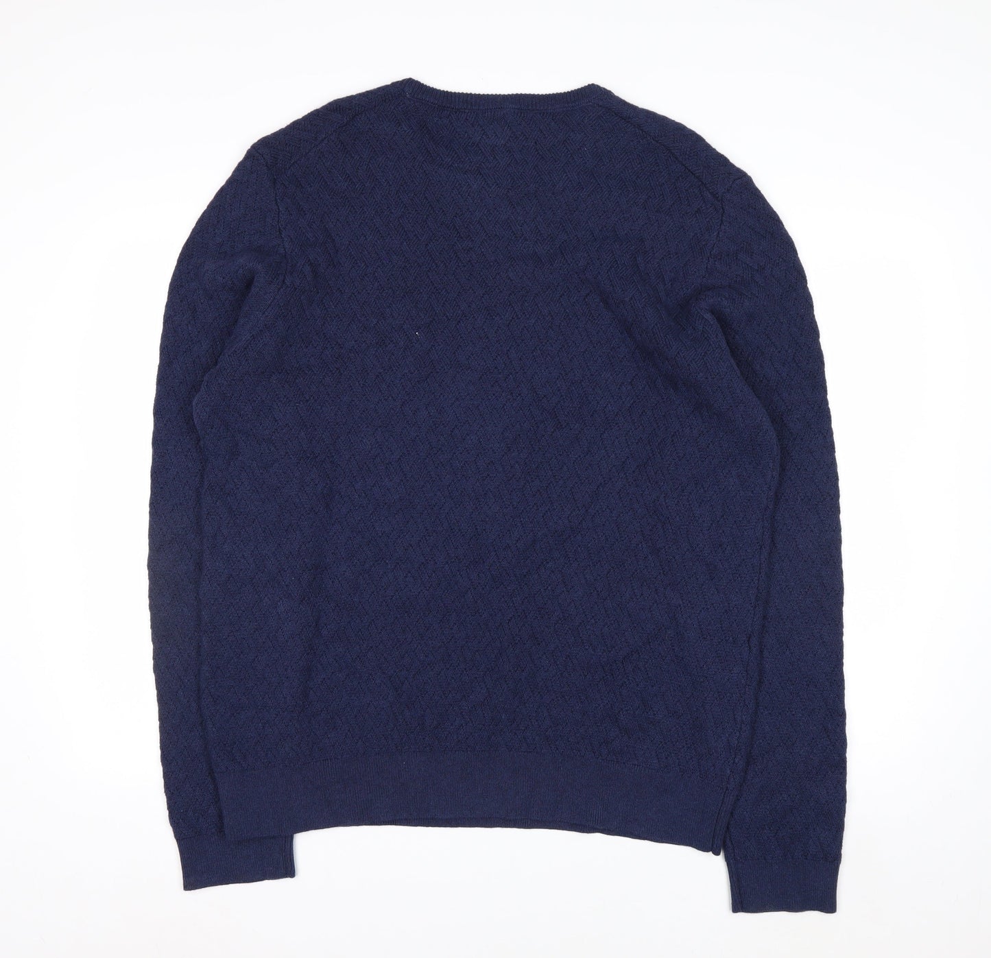 J.S. A. Bank Reserve Men’s Blue XL Cotton Cashmere Crew Neck Jumper