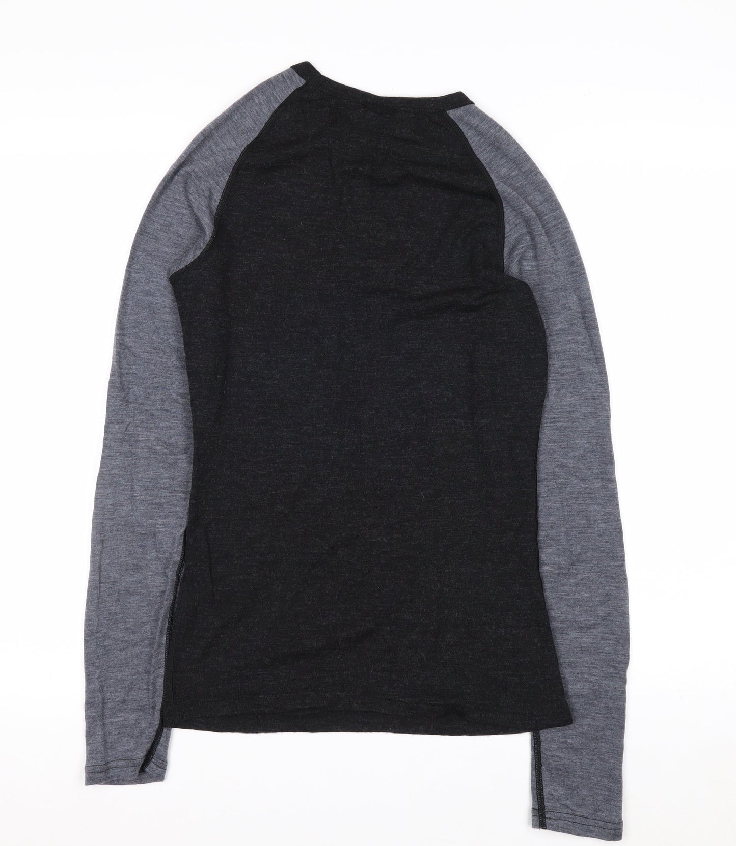 North Ridge Men’s Black Merino Wool Long Sleeve Top XL