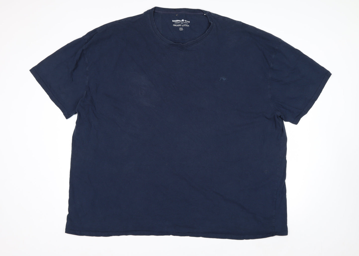 Raging Bull Men's Navy Blue 5XL Organic Cotton Crew Neck T-Shirt