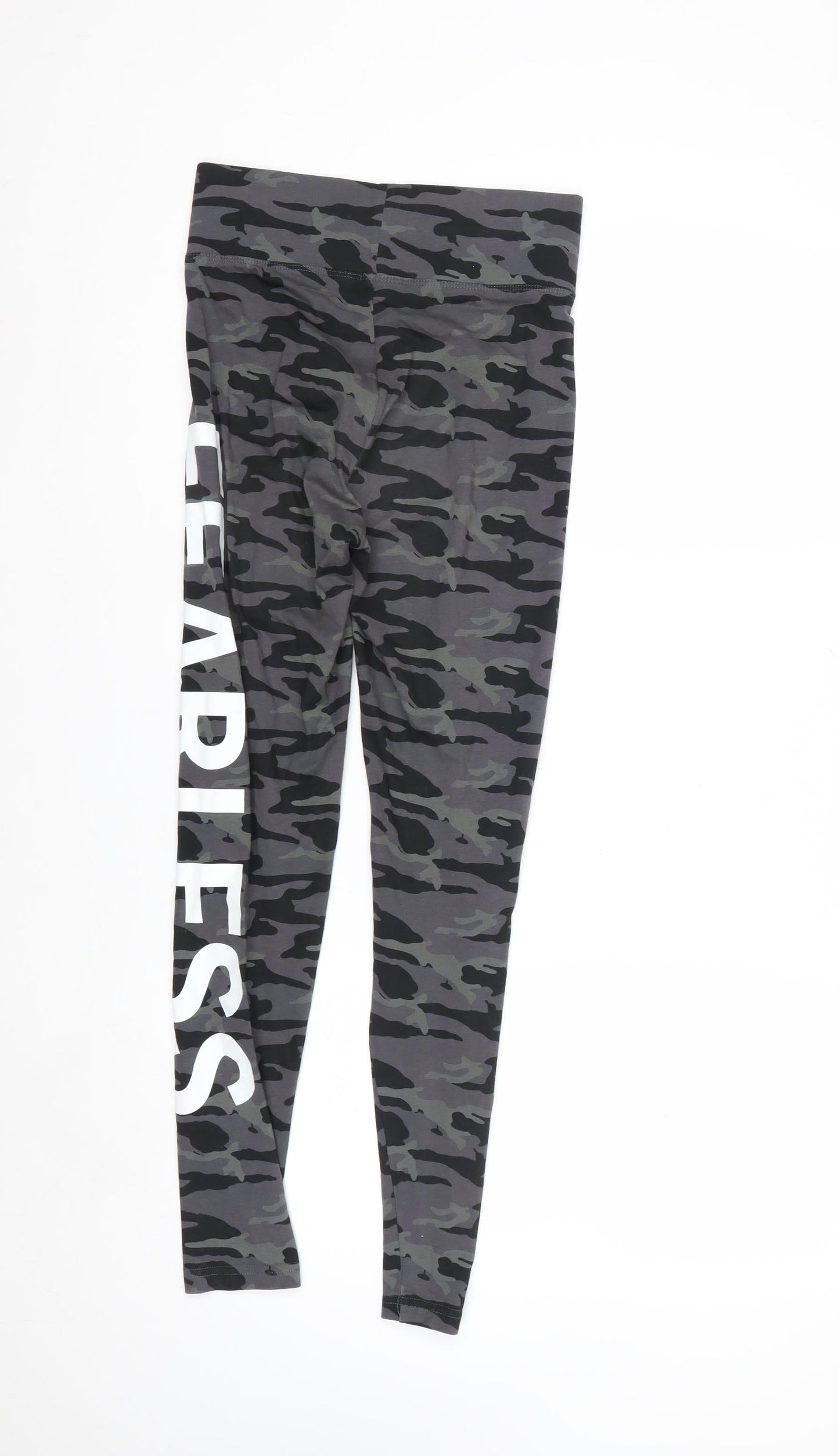 Golddigga Women’s Grey Camouflage Ankle Leggings Size 8