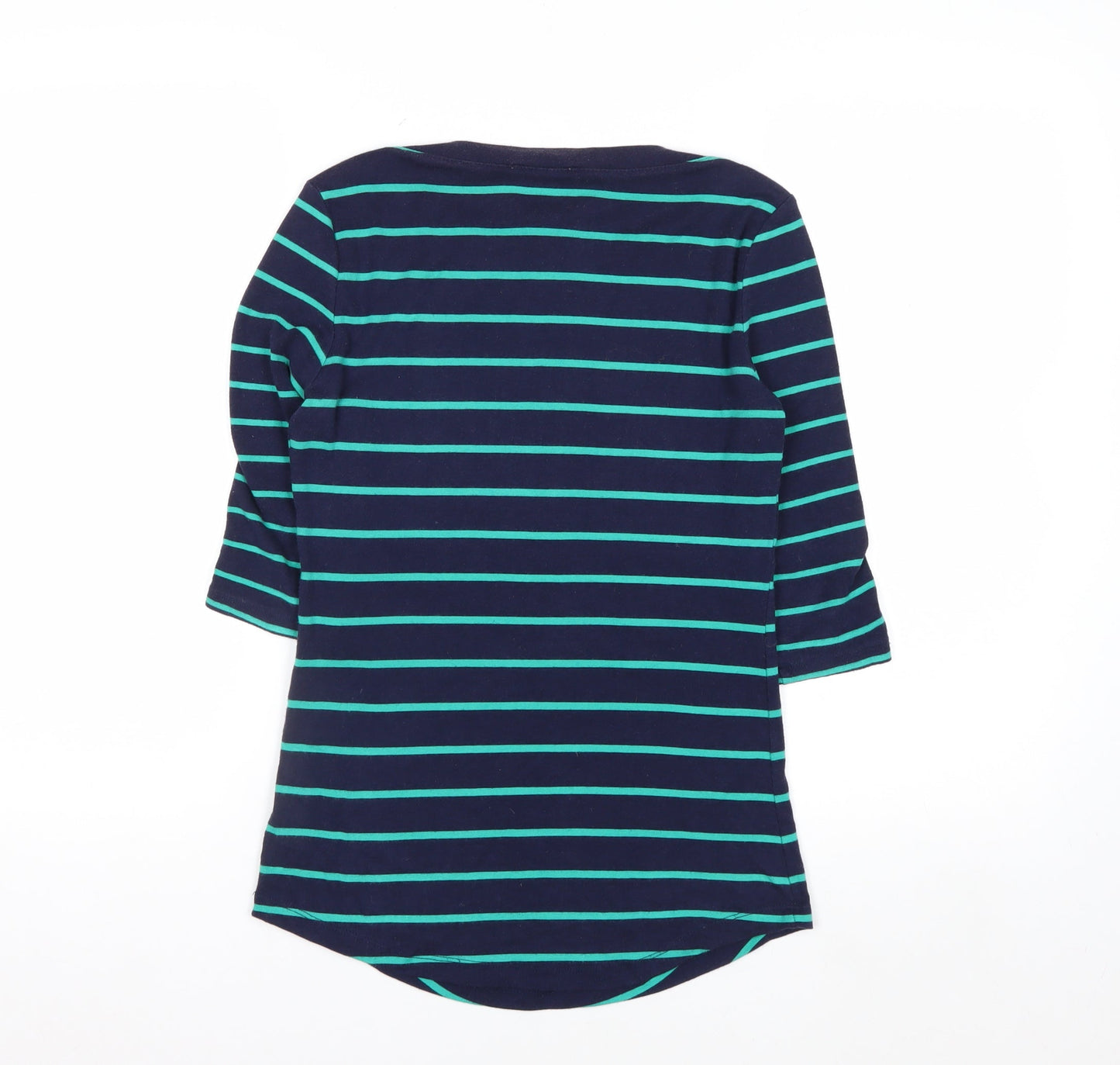 Arabella & Addison Women's Blue Striped 3/4 Sleeve T-Shirt Size 10