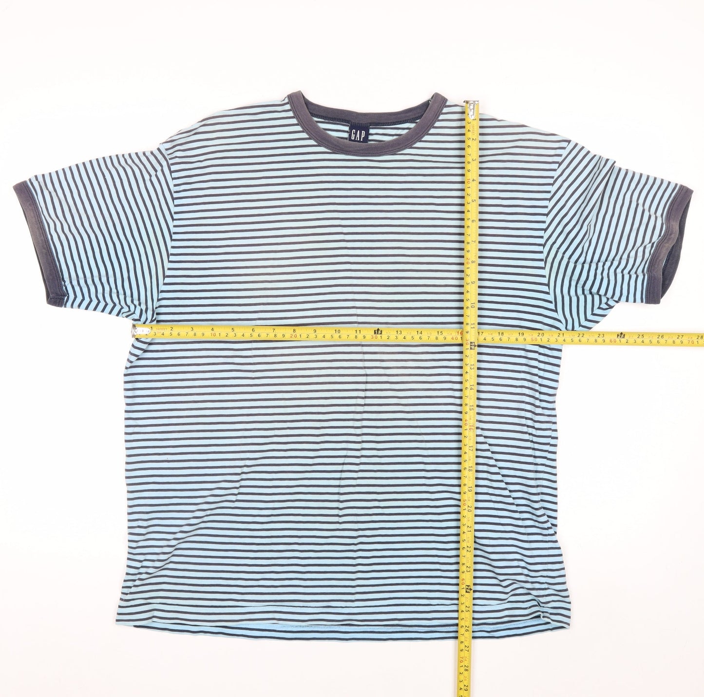GAP Women’s Blue Striped Ringer T-Shirt XL 100% Cotton Casual