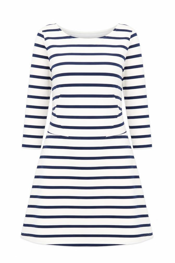 H&M Women’s Multicoloured Striped A-Line Dress Size 8