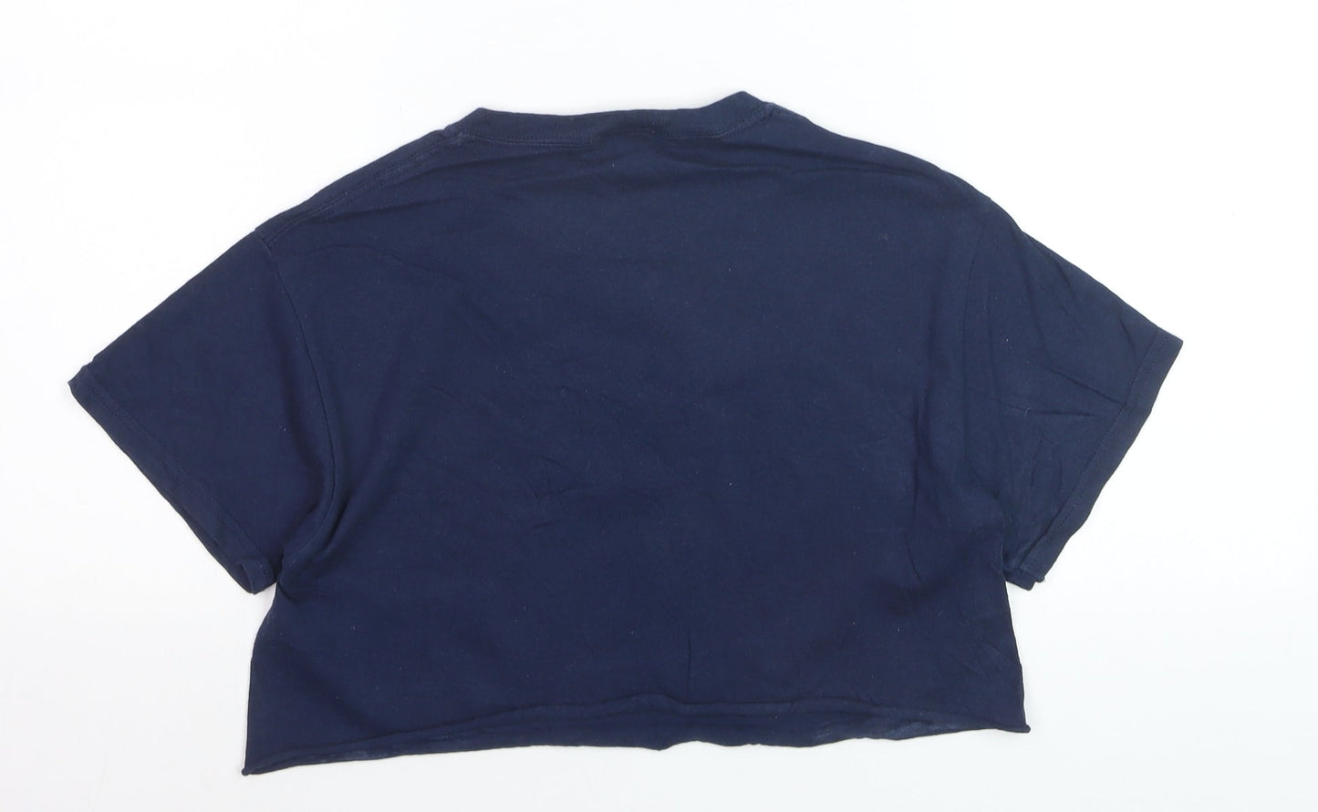 Goose and Gander Women's Blue Cropped Cotton T-Shirt Size S