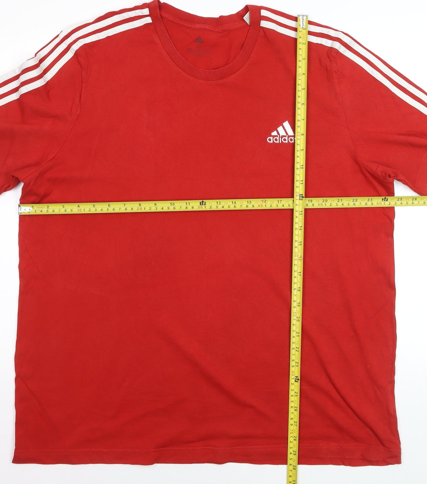Adidas Men's Red XL Short Sleeve Crew Neck Sports T-Shirt