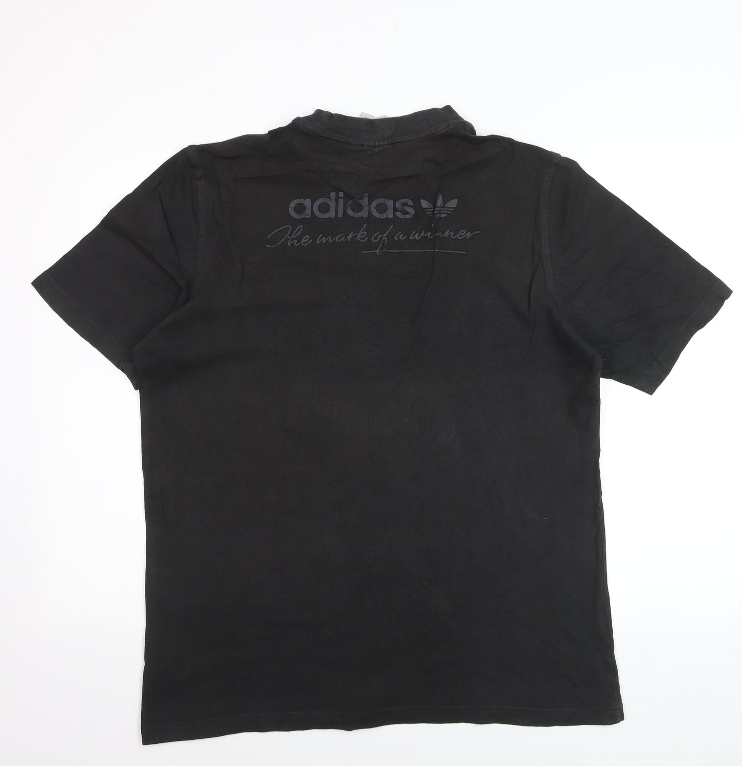 Adidas Men's Black Crew Neck Short Sleeve T-Shirt Size M