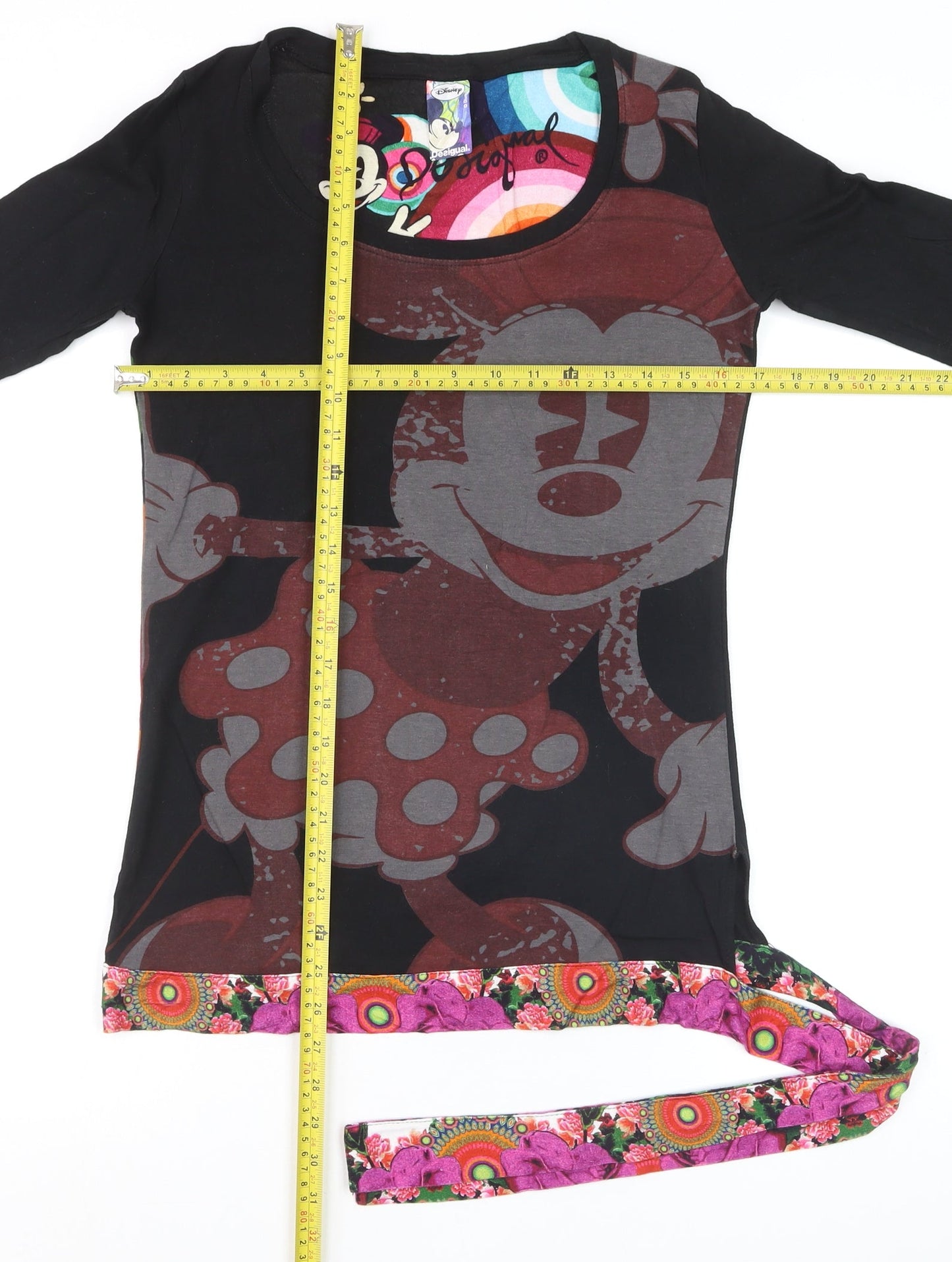 Desigual Women's Multicoloured Cartoon Long Sleeve Tunic Top M