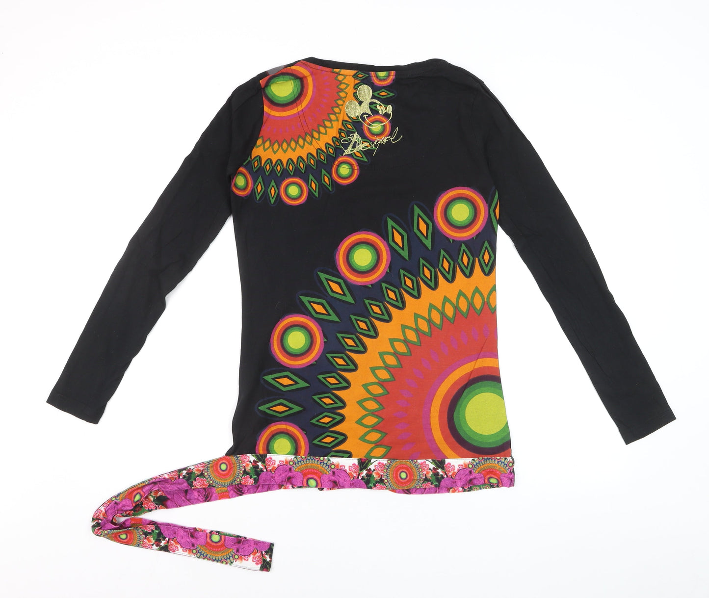 Desigual Women's Multicoloured Cartoon Long Sleeve Tunic Top M