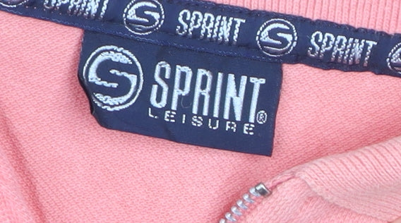 Sprint Leisure Women's Pink Cotton Polo Shirt Size 10/12