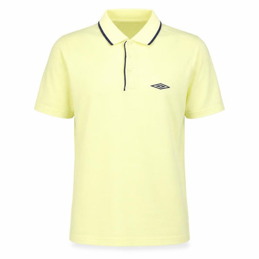 Umbro Men's Yellow Short Sleeve Polo Shirt Size S Sports Casual
