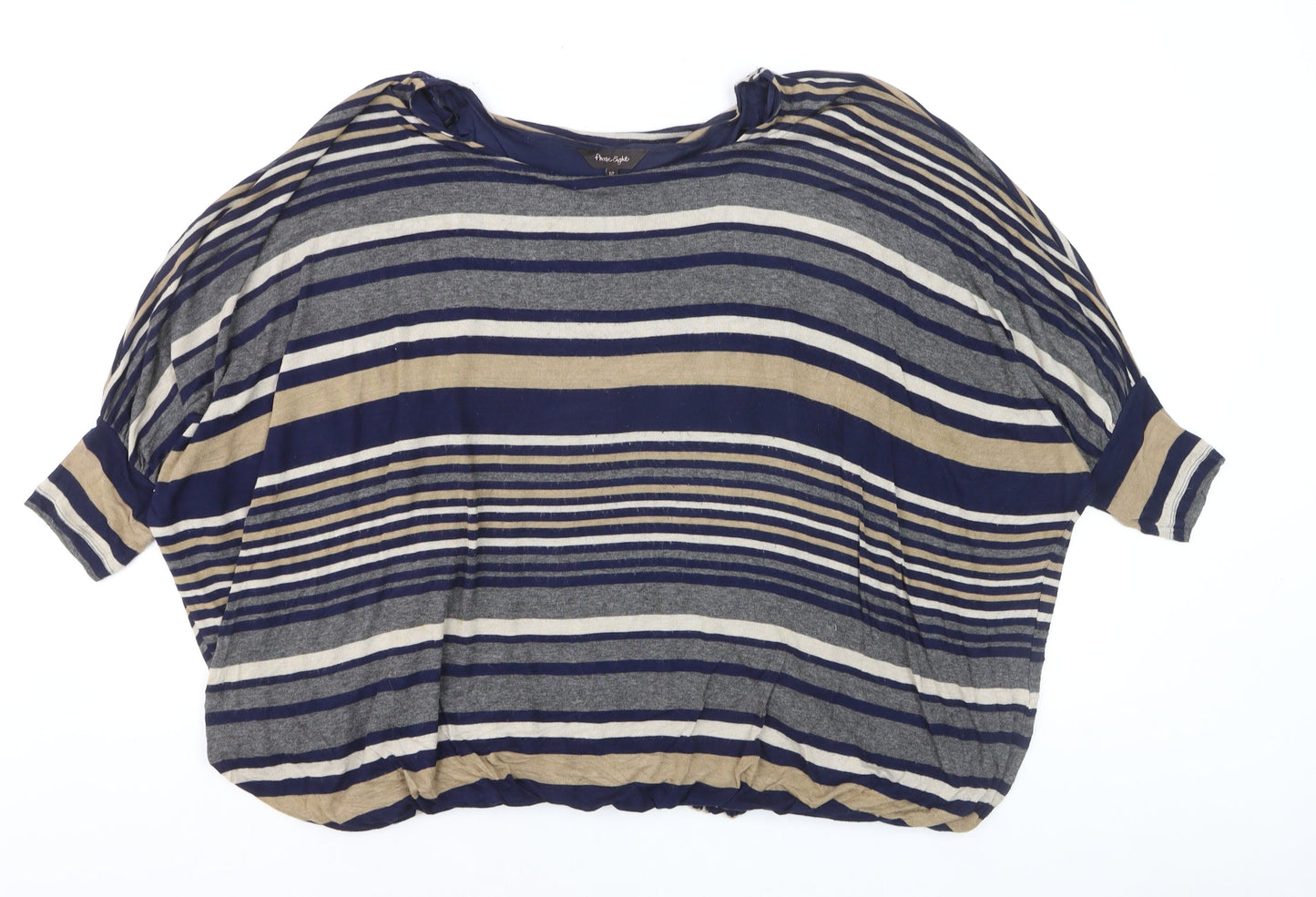Phase Eight Women's Blue Striped Relaxed Tunic Blouse Size 12