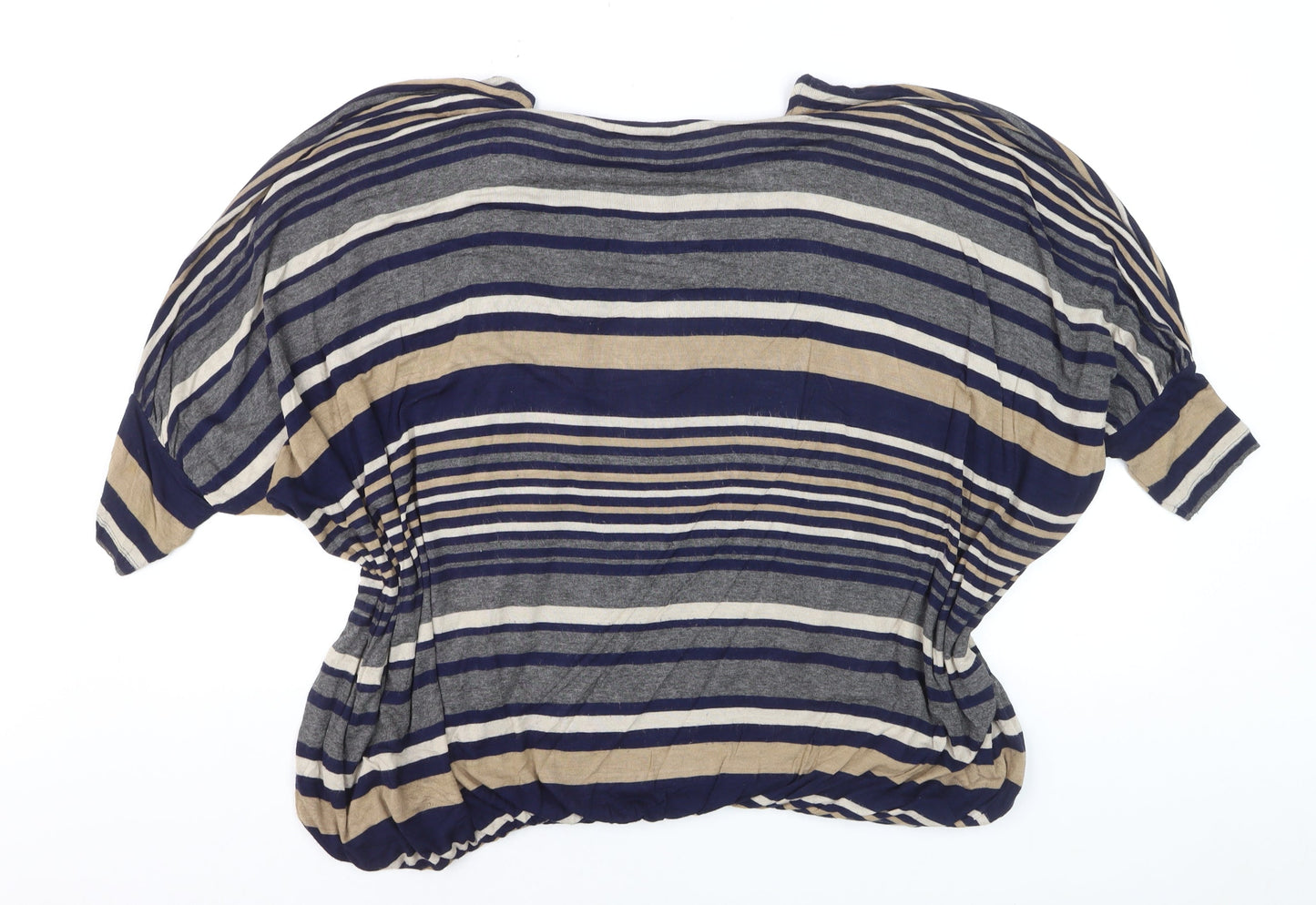 Phase Eight Women's Blue Striped Relaxed Tunic Blouse Size 12