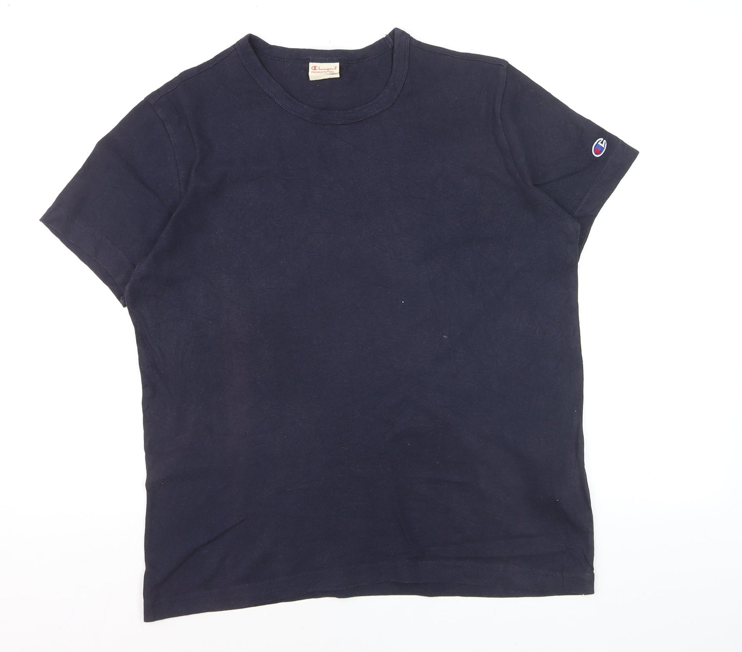 Champion Men's Blue Small Short Sleeve Crew Neck Cotton T-Shirt