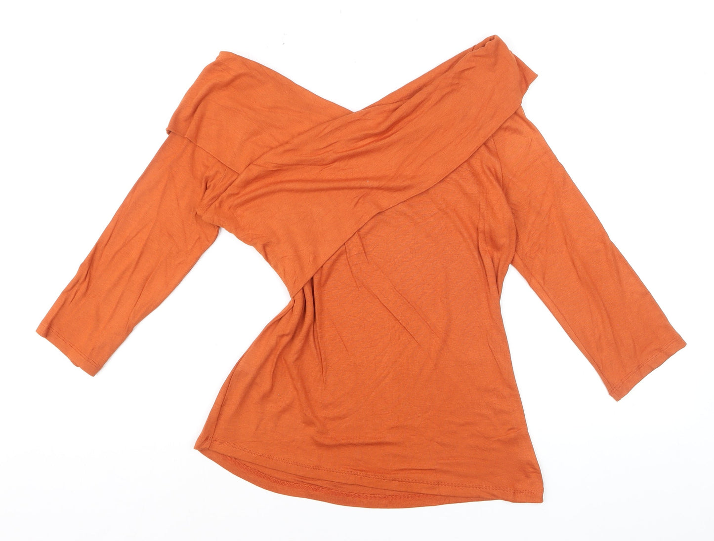Jasper Conran Women’s Orange Off Shoulder Wrap Blouse Size 14