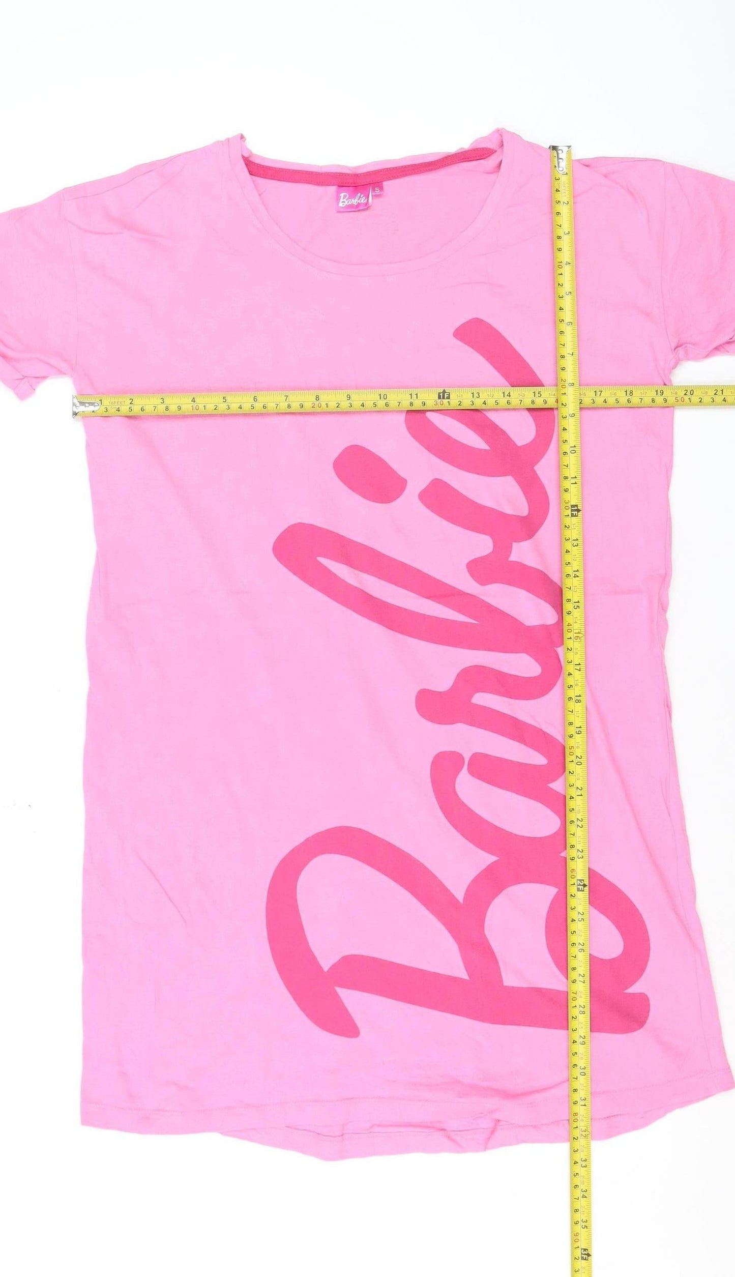 Barbie Women's Pink Short Sleeve Cotton T-Shirt Size S