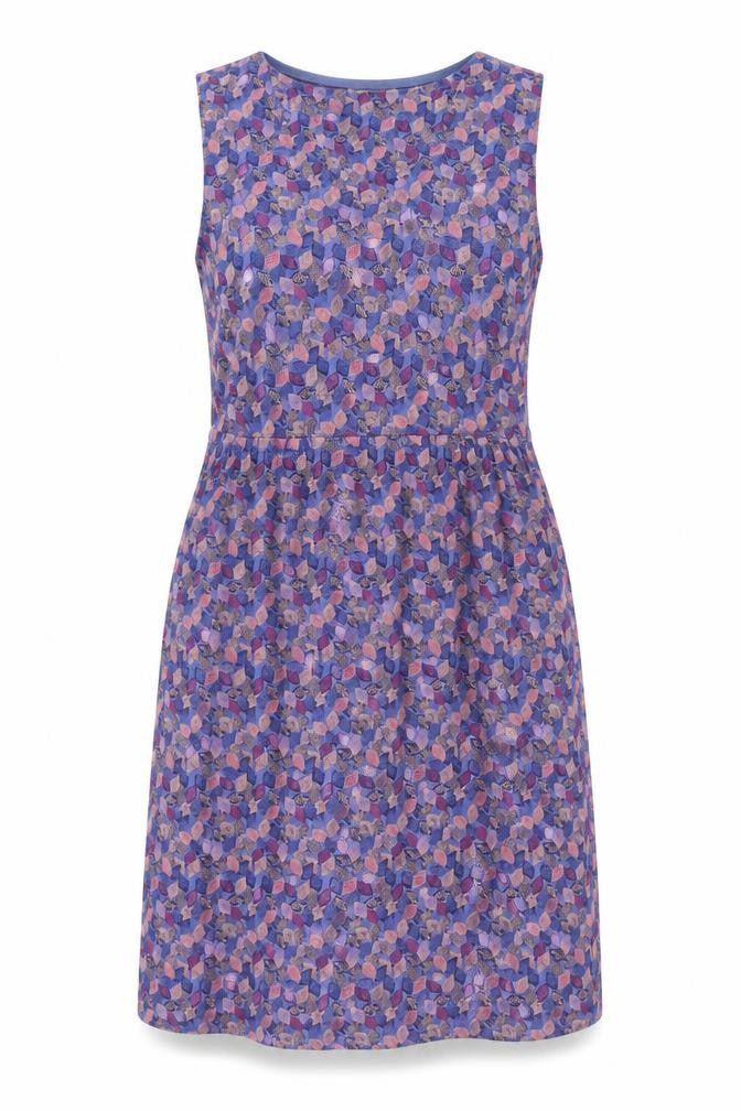 White Stuff Women’s Multicoloured Leaf Print Cotton Shift Dress Size 10