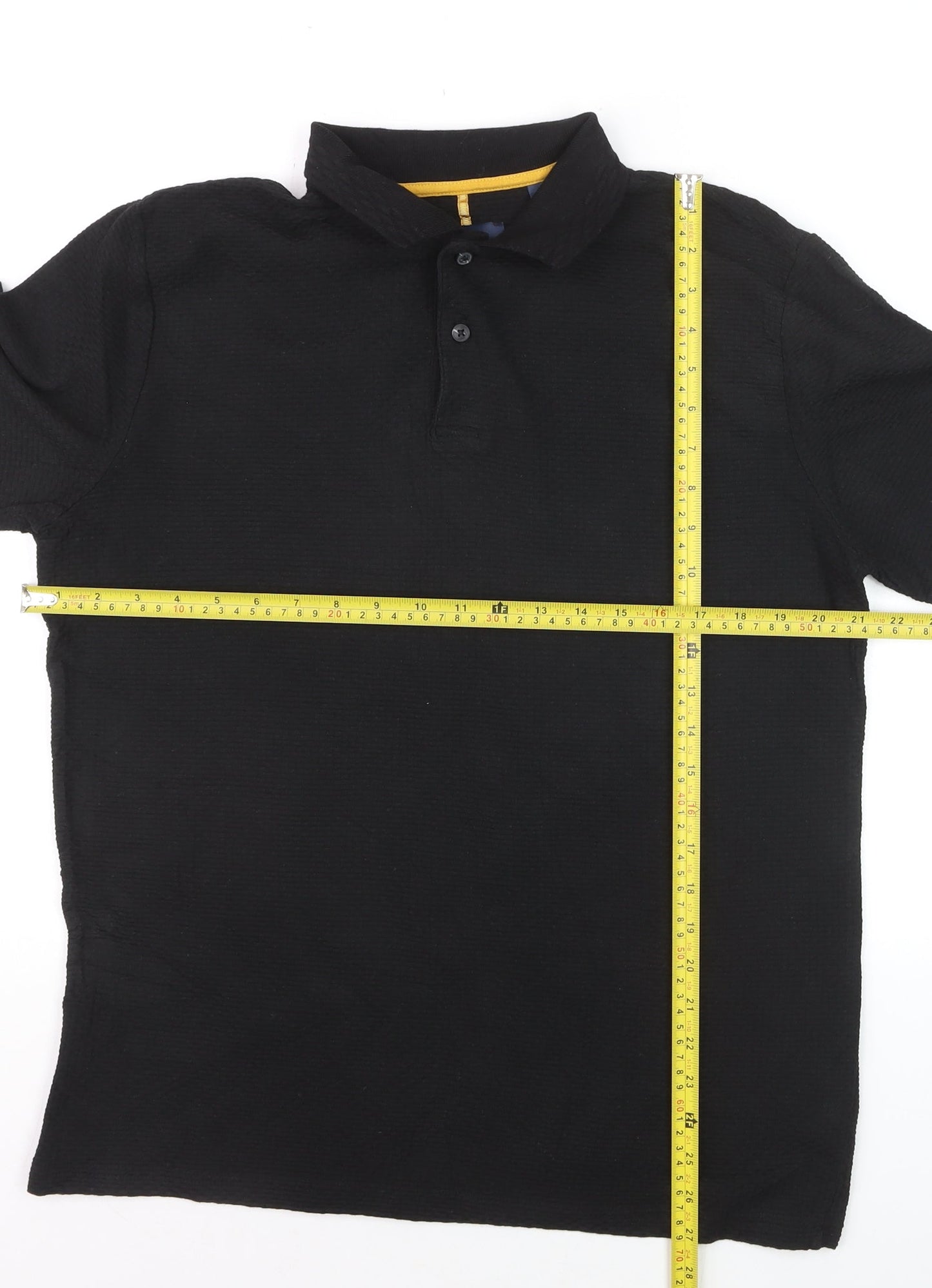Guide London Men's Black Cotton Polo Shirt L Regular Fit