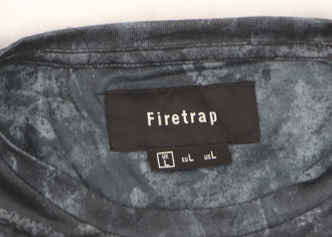 Firetrap Men's Black Skull Graphic Short Sleeve T-Shirt Size L