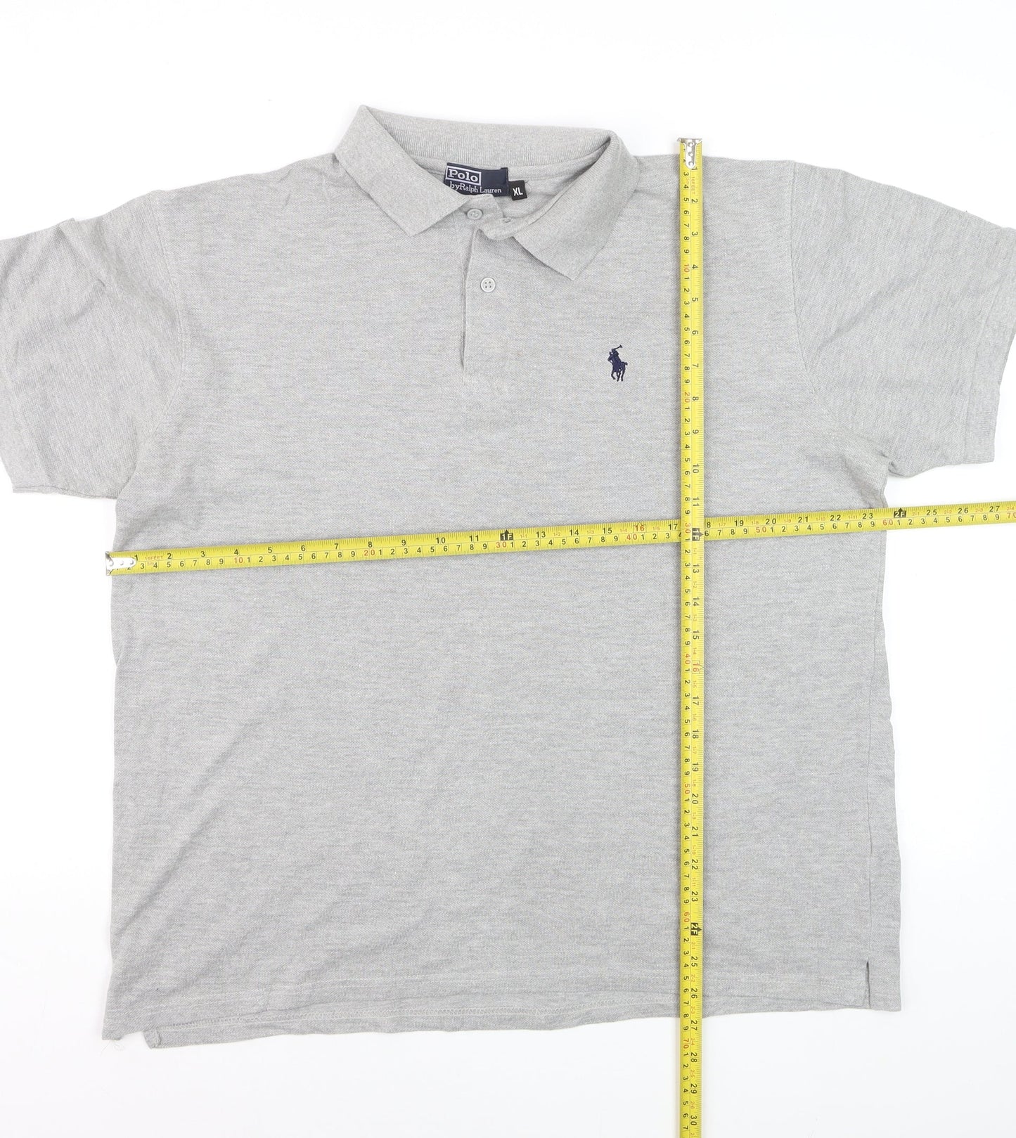 Polo Ralph Lauren Men's Grey Short Sleeve Collared Polo Shirt Size XL
