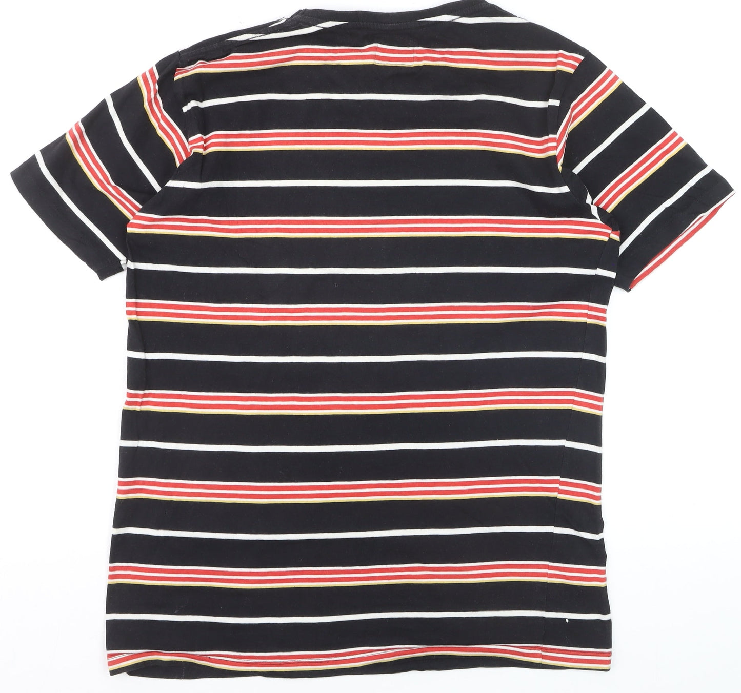 St Goliath Men's Multicoloured Striped Cotton Crew Neck T-Shirt Size S
