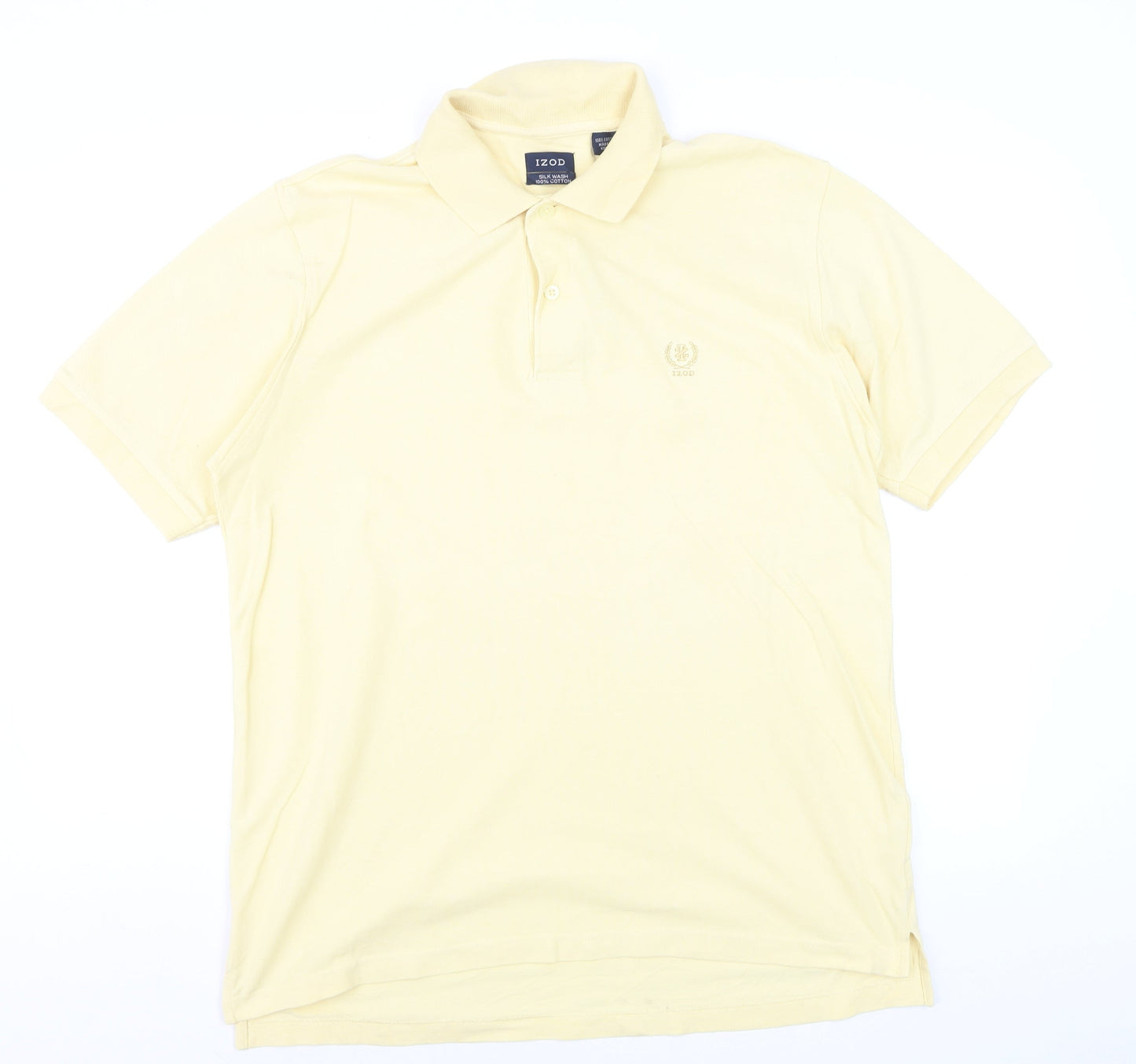 IZOD Men's Beige Cotton Polo Shirt Size M Classic Fit