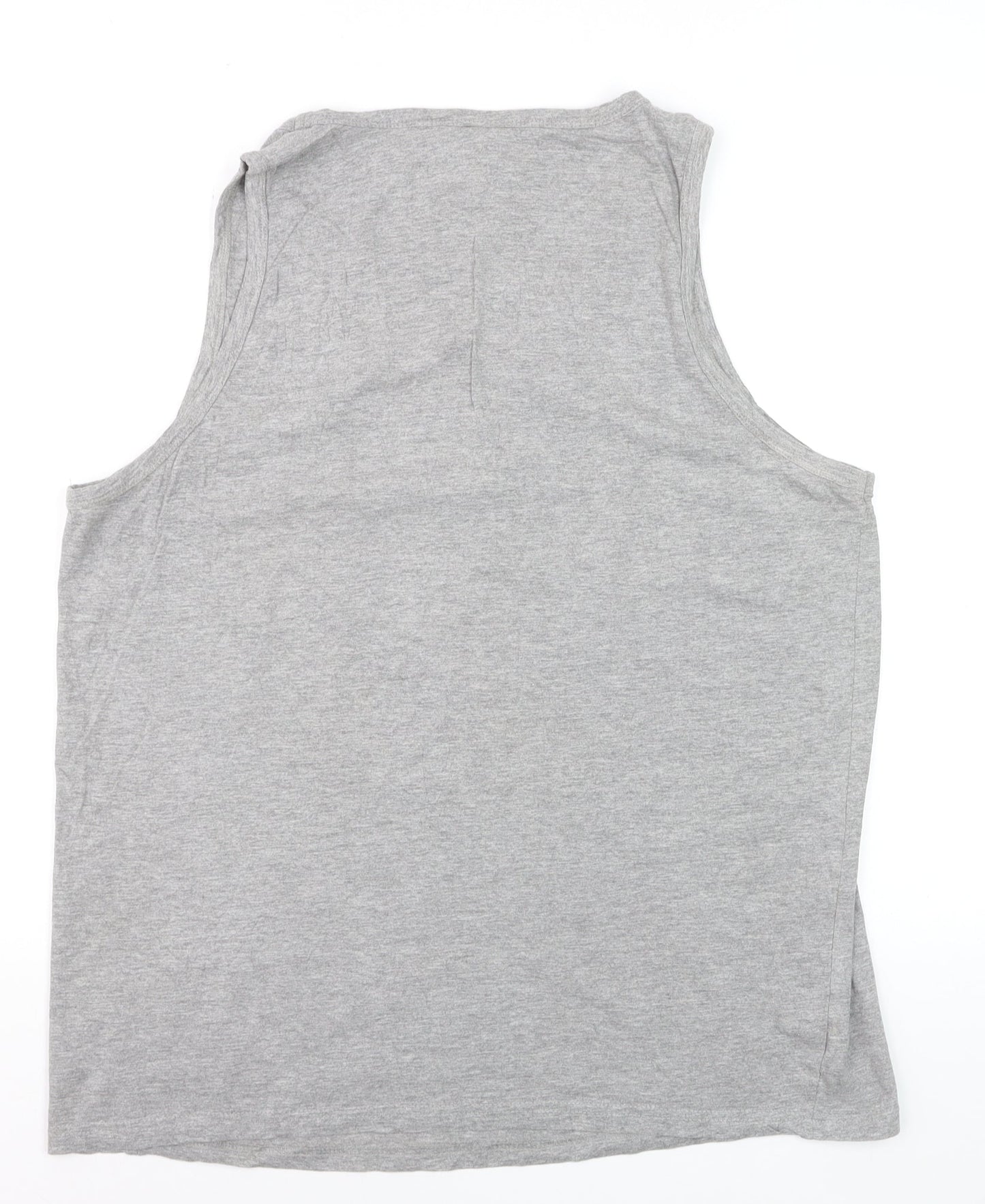 American Zone Men’s Grey Cotton Tank Top XXL Fuerteventura Graphic