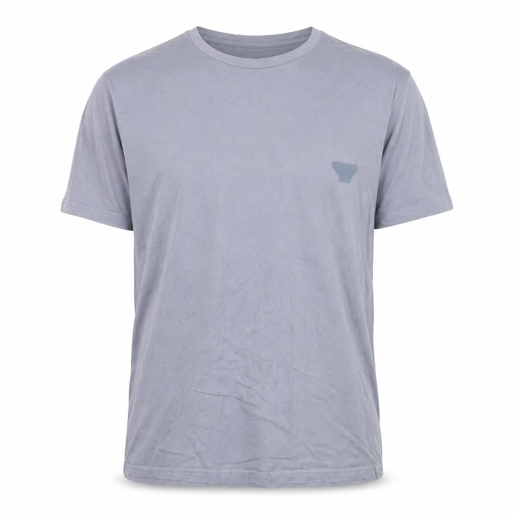 Emporio Armani Men's Blue Crew Neck Cotton T-Shirt Size L