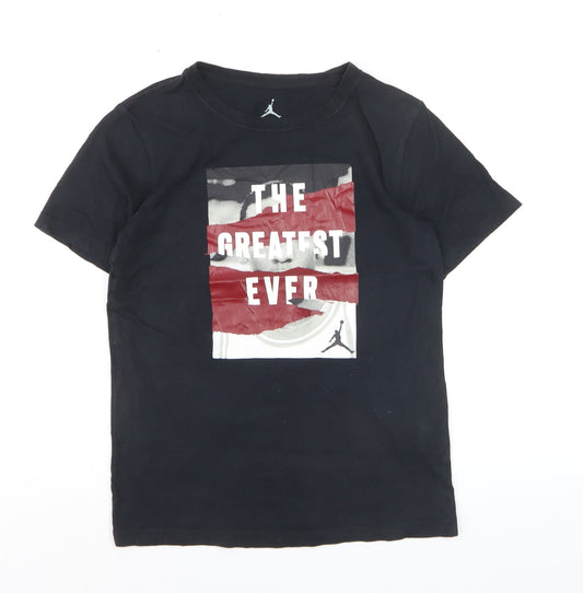 Nike Boys Black Graphic 'The Greatest Ever' T-Shirt Age 10-12 Years