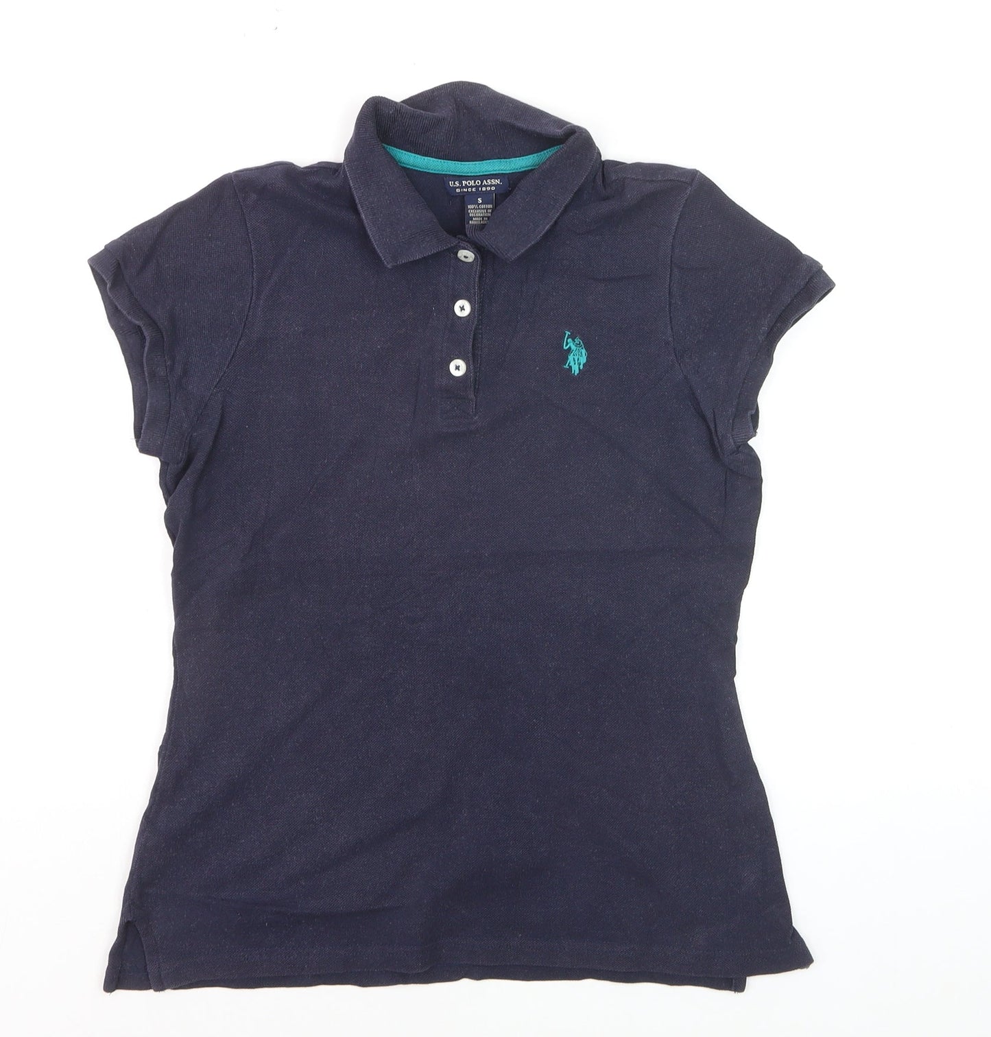 U.S. Polo Assn. Men's Navy Blue Small Cotton Short Sleeve Polo Shirt