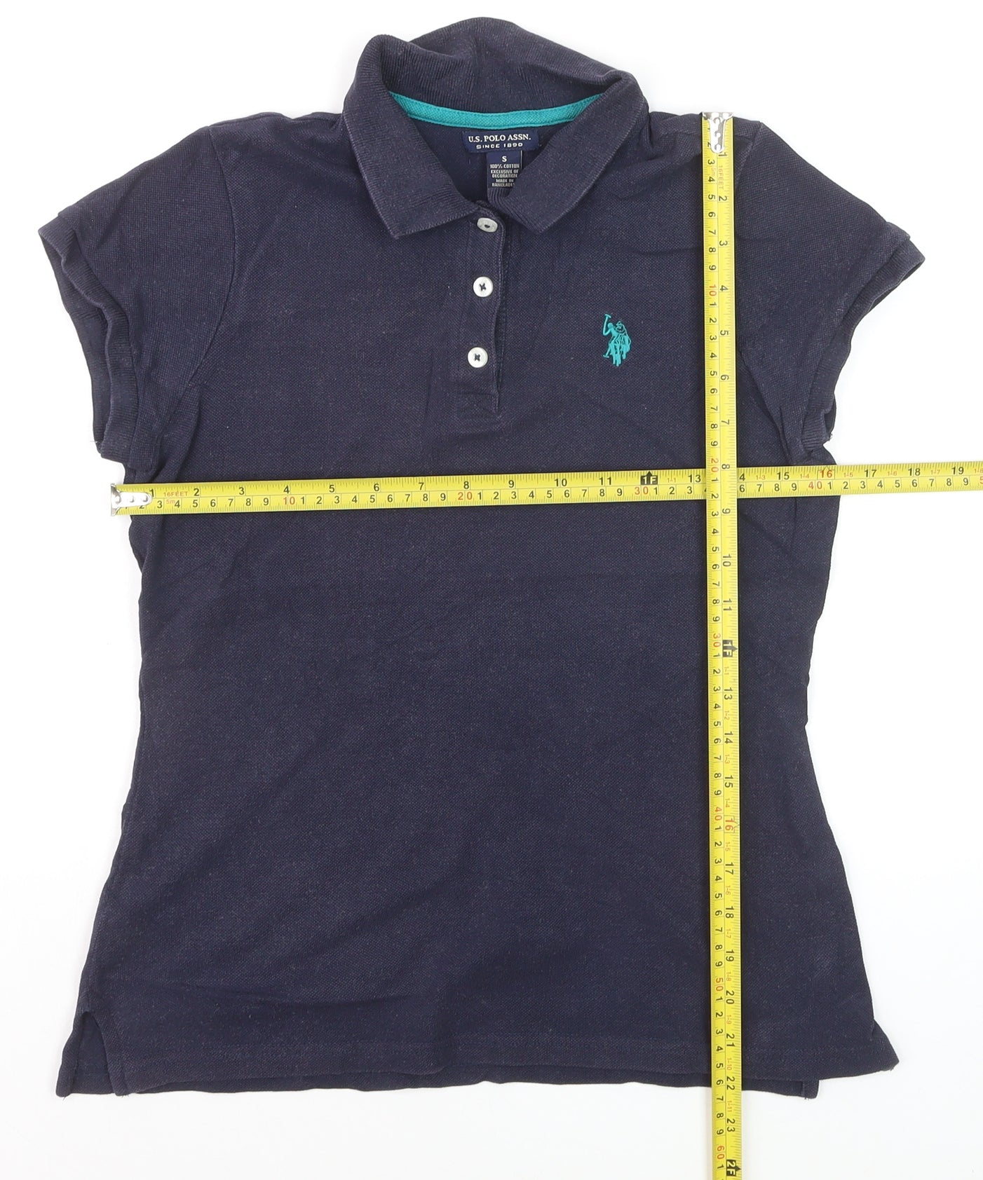 U.S. Polo Assn. Men's Navy Blue Small Cotton Short Sleeve Polo Shirt