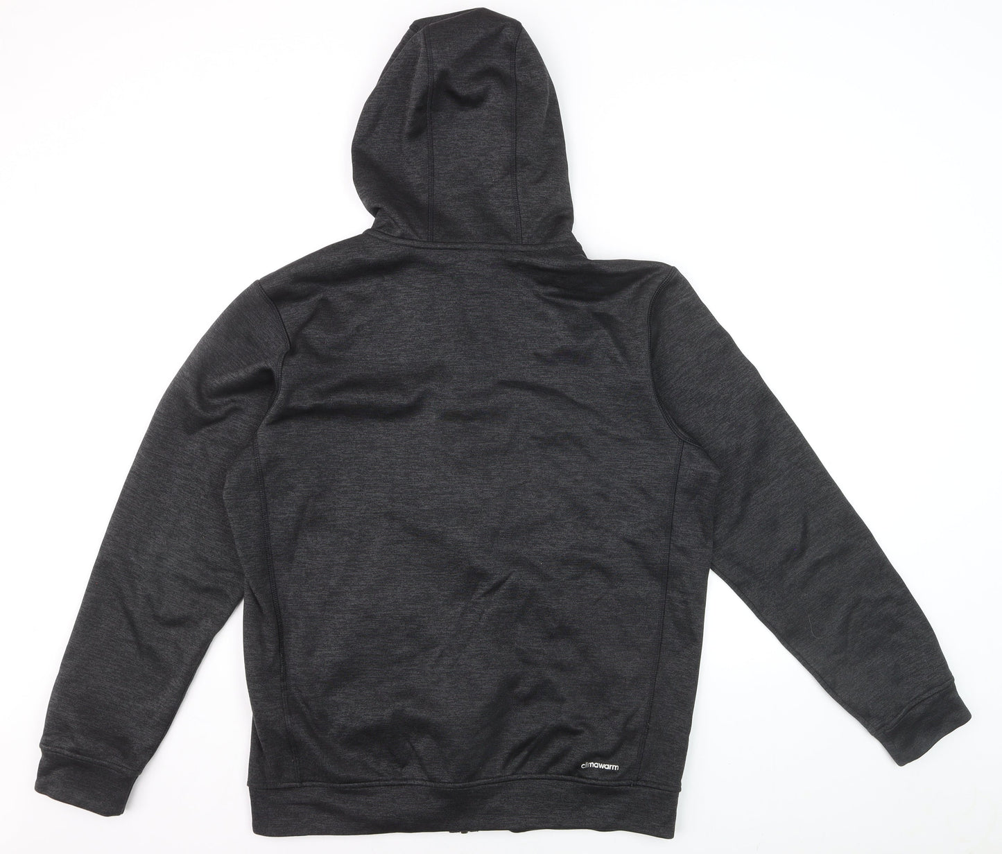 Adidas Men Black Climawarm Full Zip Hooded Activewear Jacket M