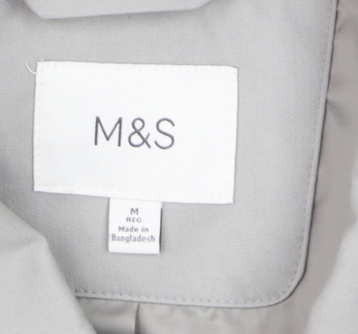 Marks and Spencer Women's Grey Trench Coat M Regular Mid-Length