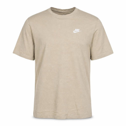 Nike Men's Beige Cotton Crew Neck Short Sleeve T-Shirt Size L