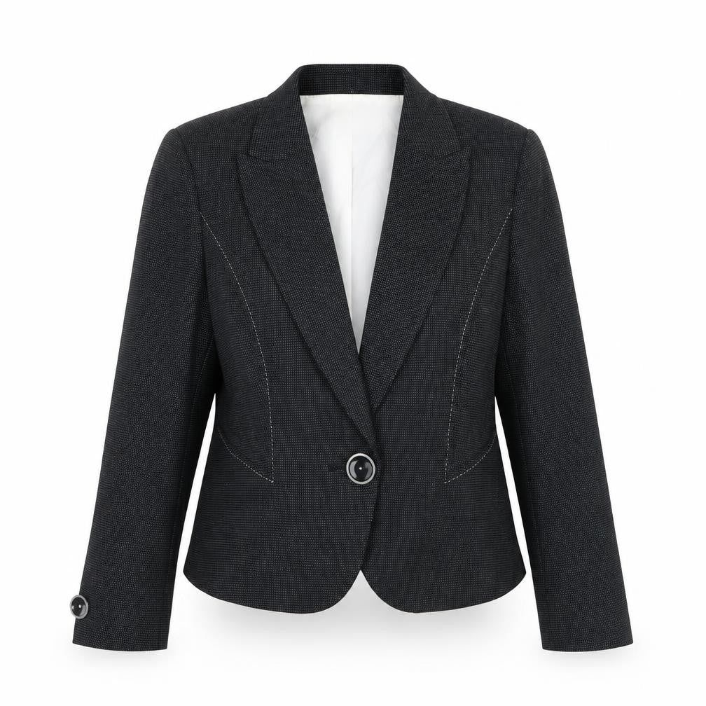 Marks and Spencer Women's Black Size 16 Single-Breasted Blazer