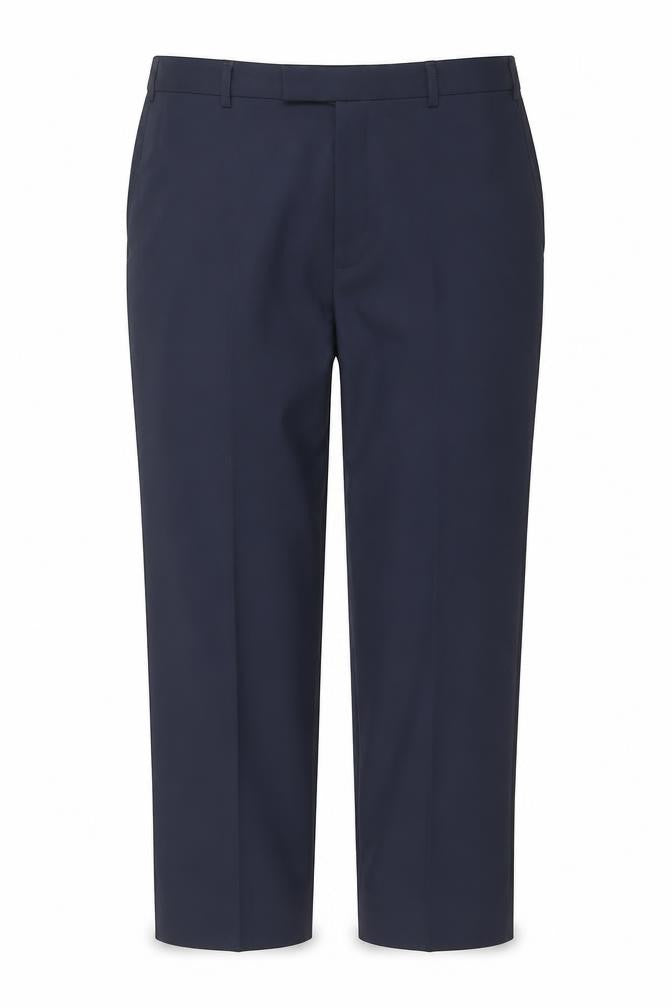 Marks & Spencer Women Navy Blue Regular Chino Trousers Size 38in