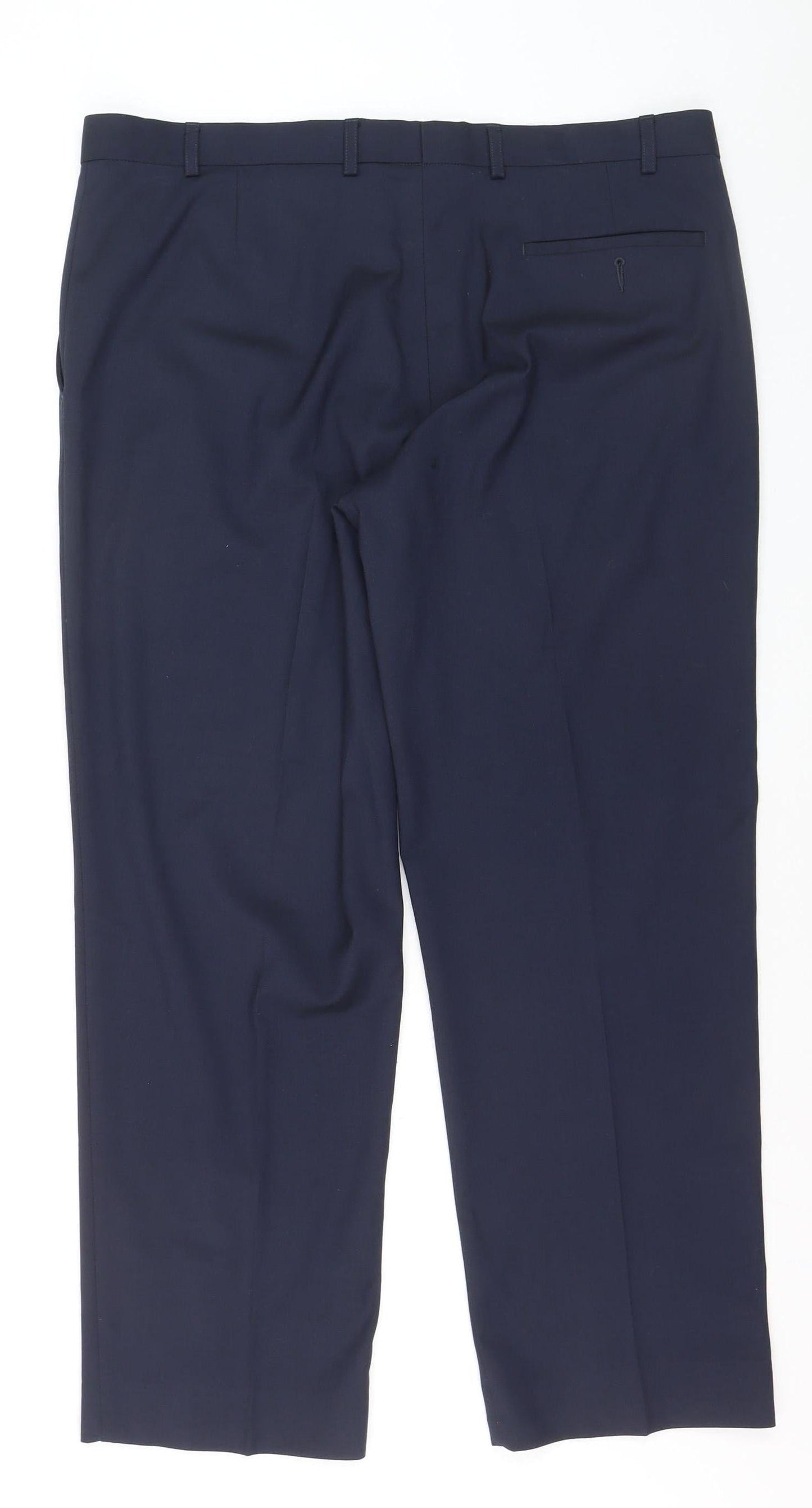 Marks and Spencer Women Navy Blue Regular Chino Trousers Size 38in