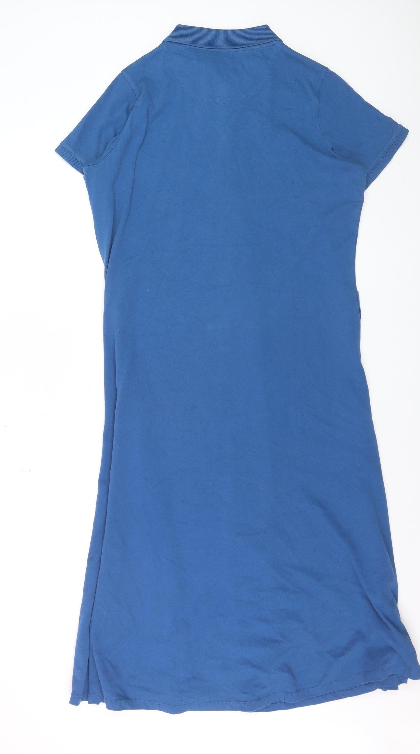 Crew Clothing Company Women's Blue Cotton Shirt Dress Size 12
