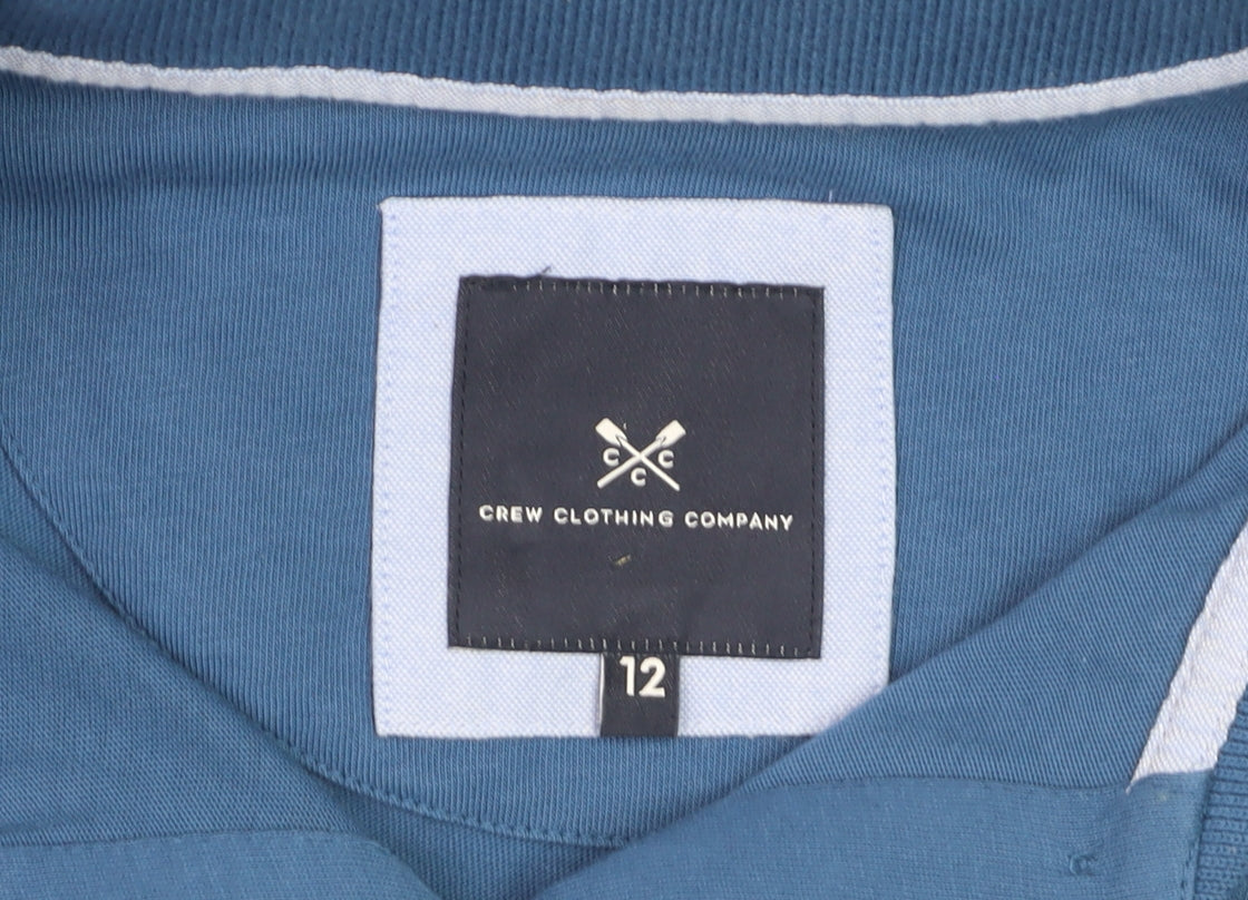 Crew Clothing Company Women's Blue Cotton Shirt Dress Size 12