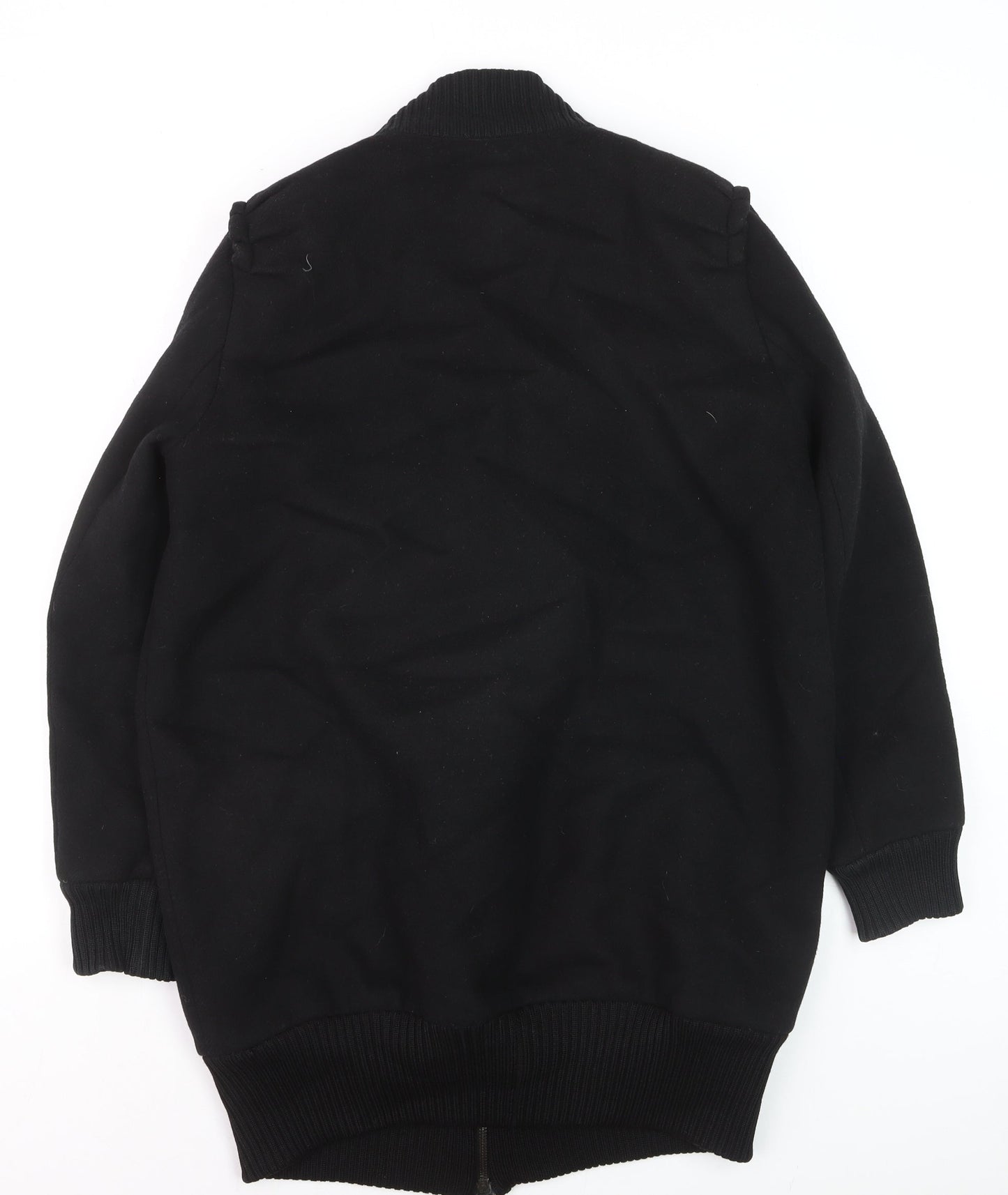Piazza Sempione Men's Black Wool Bomber Jacket XL Zip Up