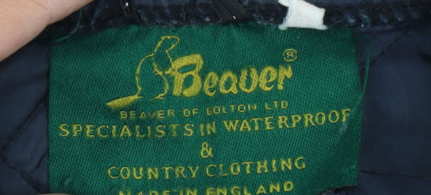 Beaver of Bolton Men's Blue Quilted Waterproof Country Jacket Size 42