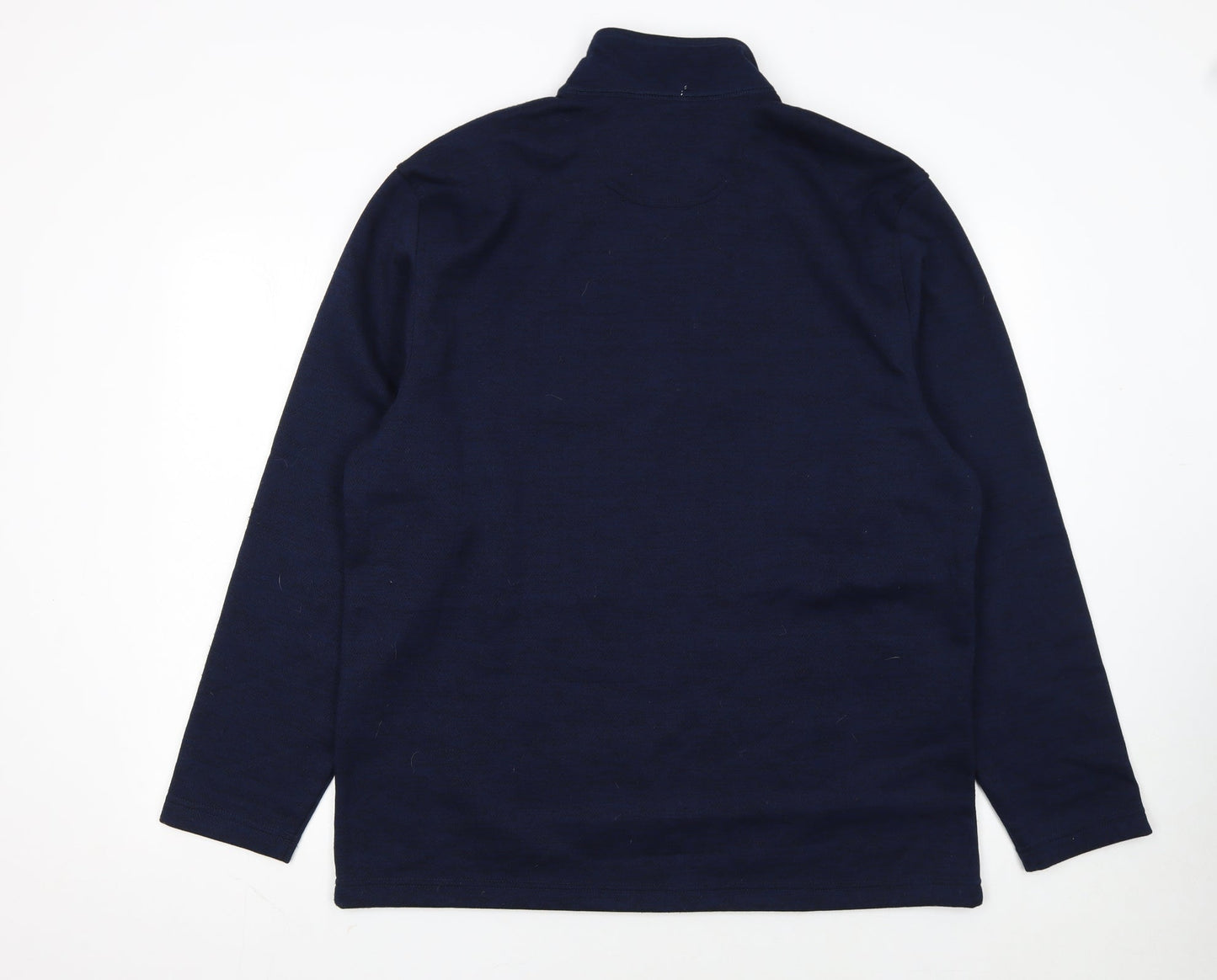 IZOD Men's Blue Fleece-Lined Henley Sweatshirt Size L