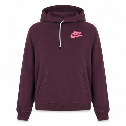 Nike Womens Burgundy Pullover Hoodie Size M Cotton Blend