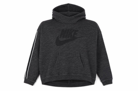 Nike Women's Black Pullover Hoodie M Cotton Logo Sportswear